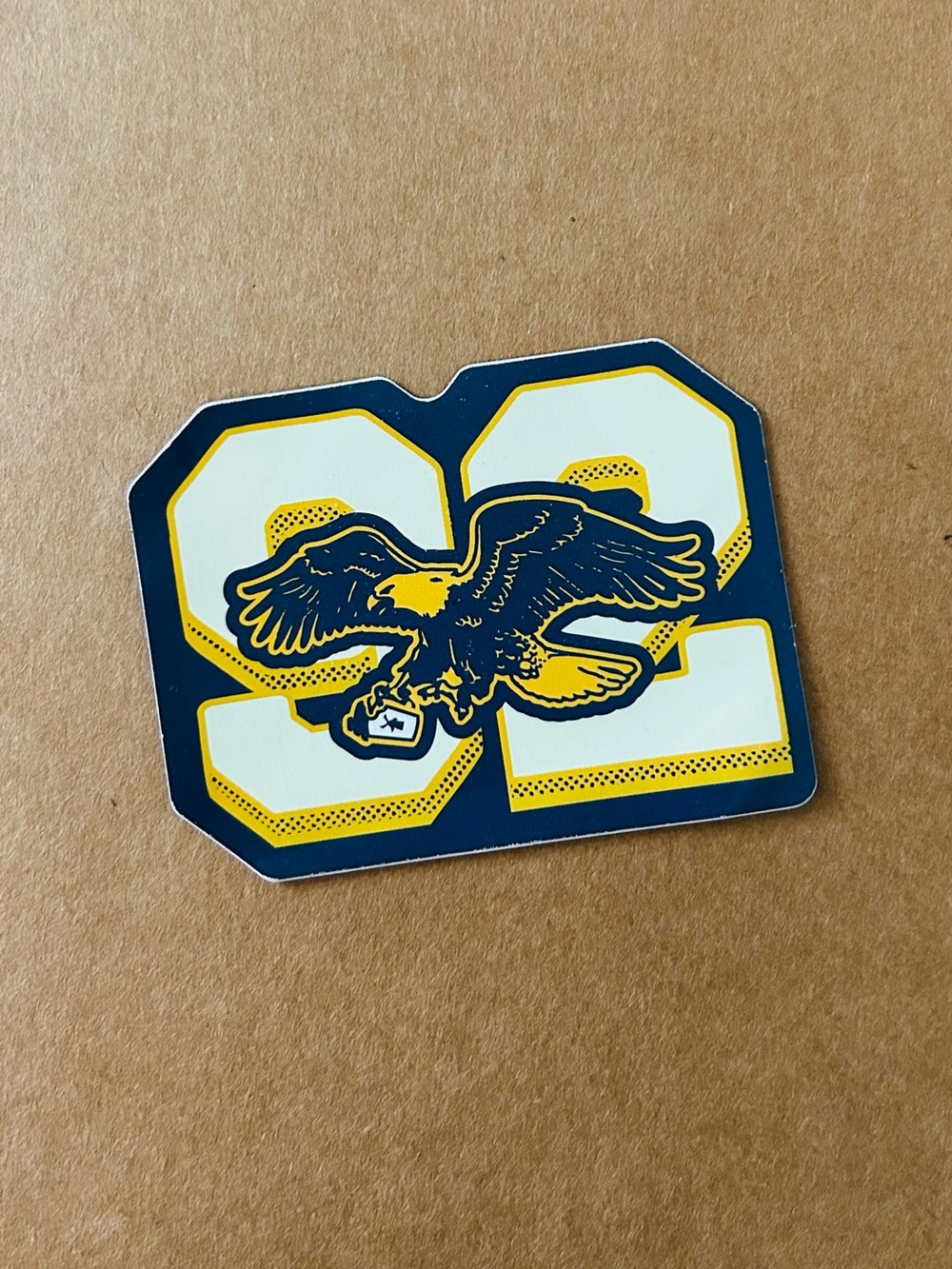 Dutch Bros Navy and Yellow Eagle ‘92 Sticker